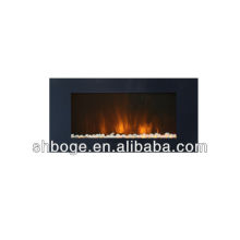 Glass wall mounted led electric indoor fireplaces glass stone